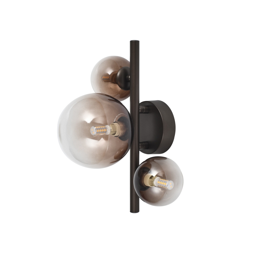 BRILAGI - Aplique de pared LED MILLA 3xG9/3W/230V marrón/marrón ahumado