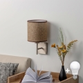 BRILAGI - Aplique de pared LED NUBILA 1xE27/60W/230V cromo mate/marrón
