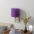 BRILAGI - Aplique de pared LED NUBILA 1xE27/60W/230V cromo mate/violeta