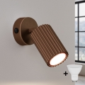 Brilagi - Aplique de pared LED orientable CRESTO 1xGU10/10W/230V marrón