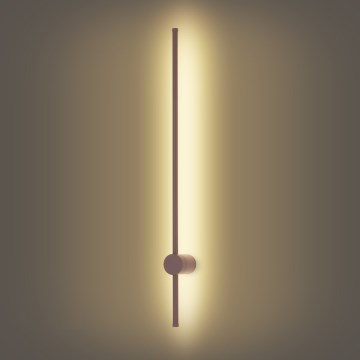 Brilagi - Aplique de pared LED para exterior AURA LED/20W/230V 3000K IP54 97 cm marrón CRI 90
