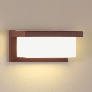 Brilagi - Aplique de pared LED para exterior BRICKY LED/12W/230V marrón IP54