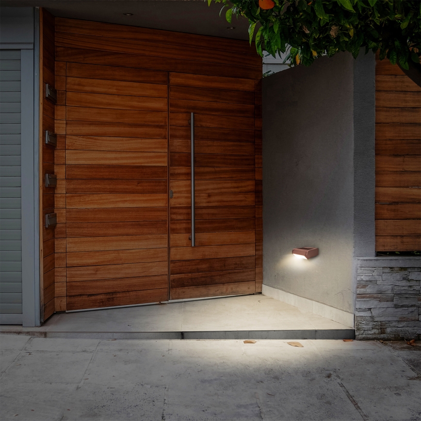 Brilagi - Aplique de pared LED para exterior CROTONE LED/7W/230V marrón IP54