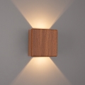 Brilagi - Aplique de pared LED para exterior DOUBLERAY LED/6W/230V, acabado en madera, IP54