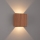 Brilagi - Aplique de pared LED para exterior DOUBLERAY LED/6W/230V, acabado en madera, IP54