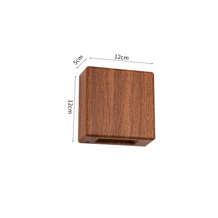 Brilagi - Aplique de pared LED para exterior DOUBLERAY LED/6W/230V, acabado en madera, IP54