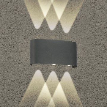 Brilagi - Aplique de pared LED para exterior FLAREBOX LED/6W/230V antracita IP65