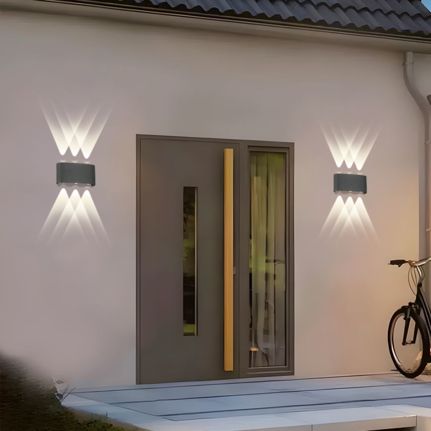 BRILAGI - Aplique de pared LED para exterior FLAREBOX LED/6W/230V antracita IP65
