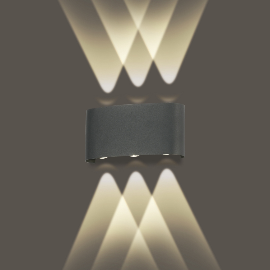 BRILAGI - Aplique de pared LED para exterior FLAREBOX LED/6W/230V antracita IP65