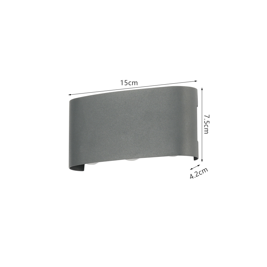 BRILAGI - Aplique de pared LED para exterior FLAREBOX LED/6W/230V antracita IP65