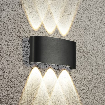 Brilagi - Aplique de pared LED para exterior FLAREBOX LED/6W/230V negro IP65
