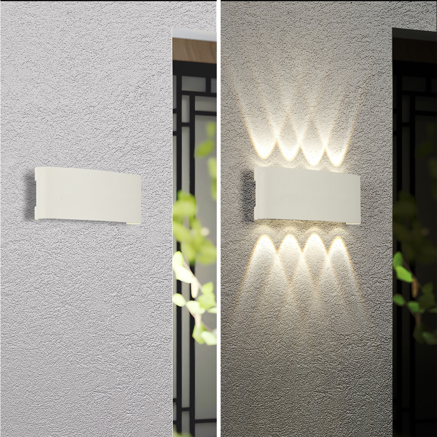 Brilagi - Aplique de pared LED para exterior FLAREBOX LED/8W/230V blanco IP65