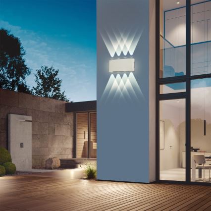 Brilagi - Aplique de pared LED para exterior FLAREBOX LED/8W/230V blanco IP65