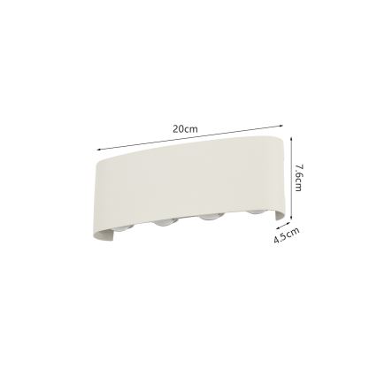Brilagi - Aplique de pared LED para exterior FLAREBOX LED/8W/230V blanco IP65