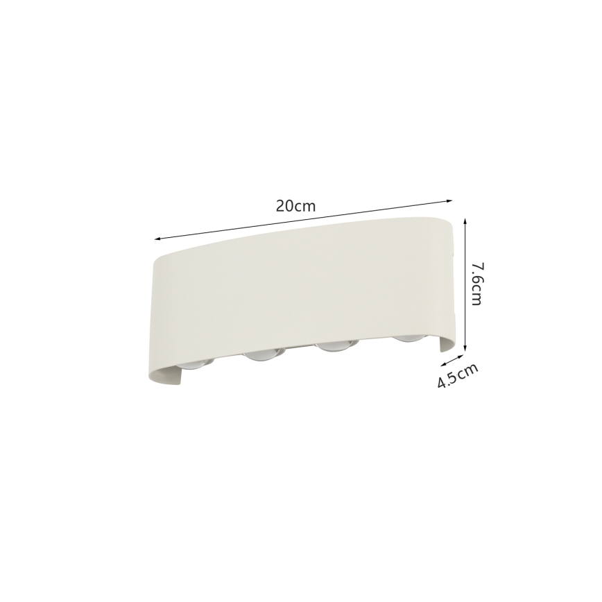 Brilagi - Aplique de pared LED para exterior FLAREBOX LED/8W/230V blanco IP65