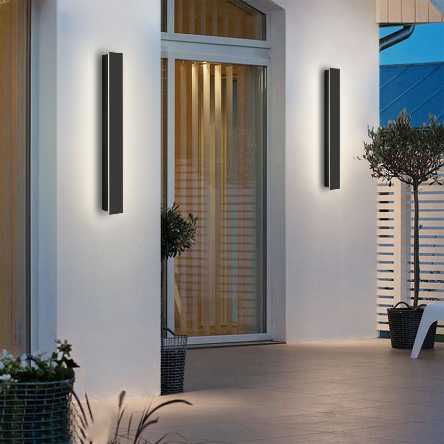 Brilagi - Aplique LED de pared para exterior LINEAR LED/12W/230V 4000K IP65 50 cm negro IRC 90