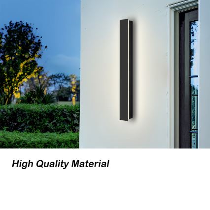 Brilagi - Aplique LED de pared para exterior LINEAR LED/12W/230V 4000K IP65 50 cm negro IRC 90