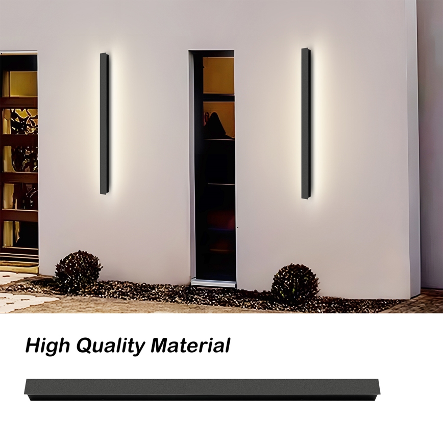 Brilagi - Aplique LED de pared para exterior LINEAR LED/22W/230V 4000K IP65 100 cm negro CRI 90