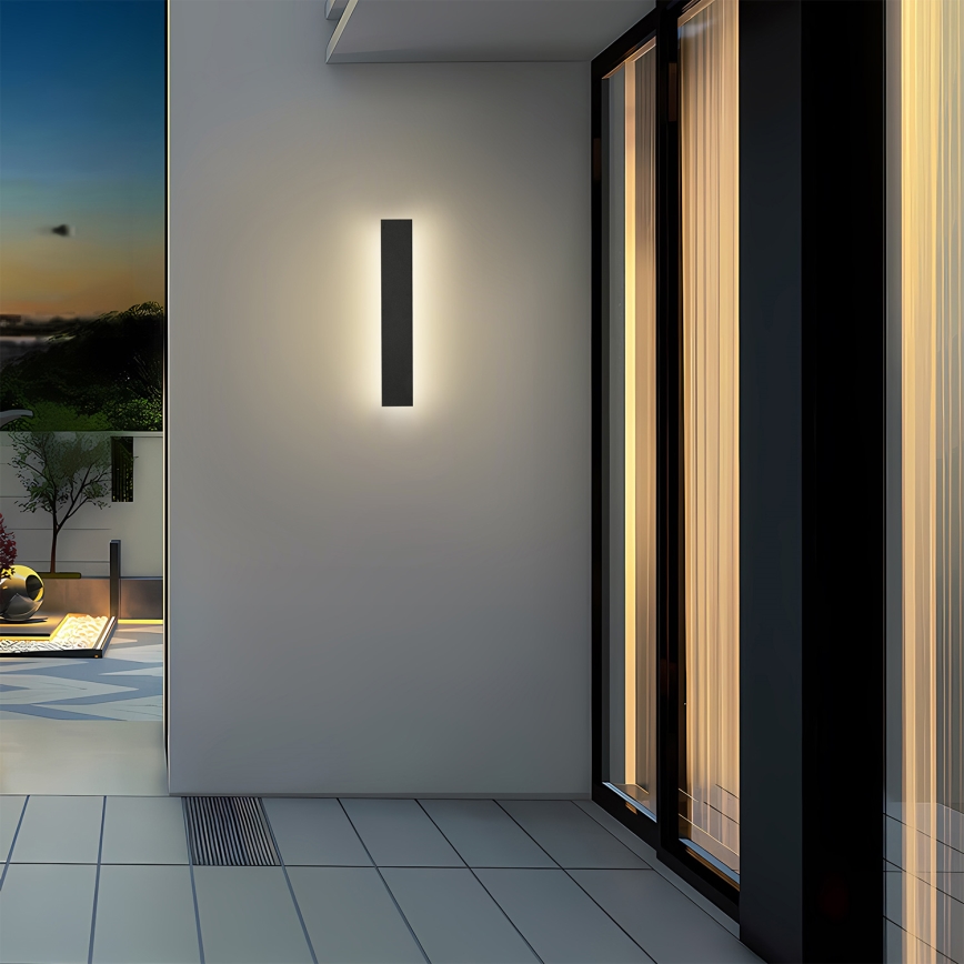 Brilagi - Aplique de pared LED para exterior LINEAR LED/8W/230V 3000K IP65 30 cm negro IRC 90