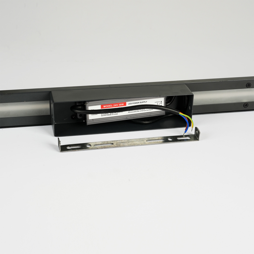 Brilagi - Aplique de pared para exterior LINEO LED/24W/230V 3000K IP65 100 cm negro CRI 90