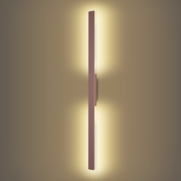 Brilagi - Aplique de pared LED para exterior LUNA LED/24 W/230 V 3000 K IP65 100 cm marrón IRC 90