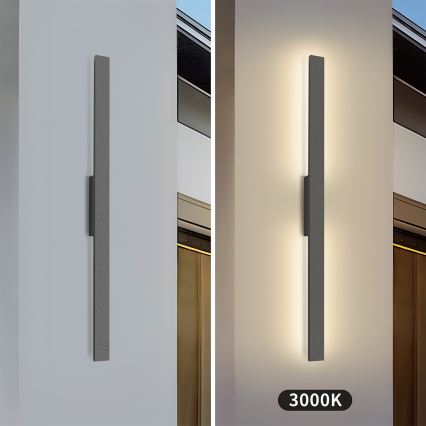 Brilagi - Aplique de pared LED para exterior LUNA LED/24W/230V 3000K IP65 100 cm antracita CRI 90