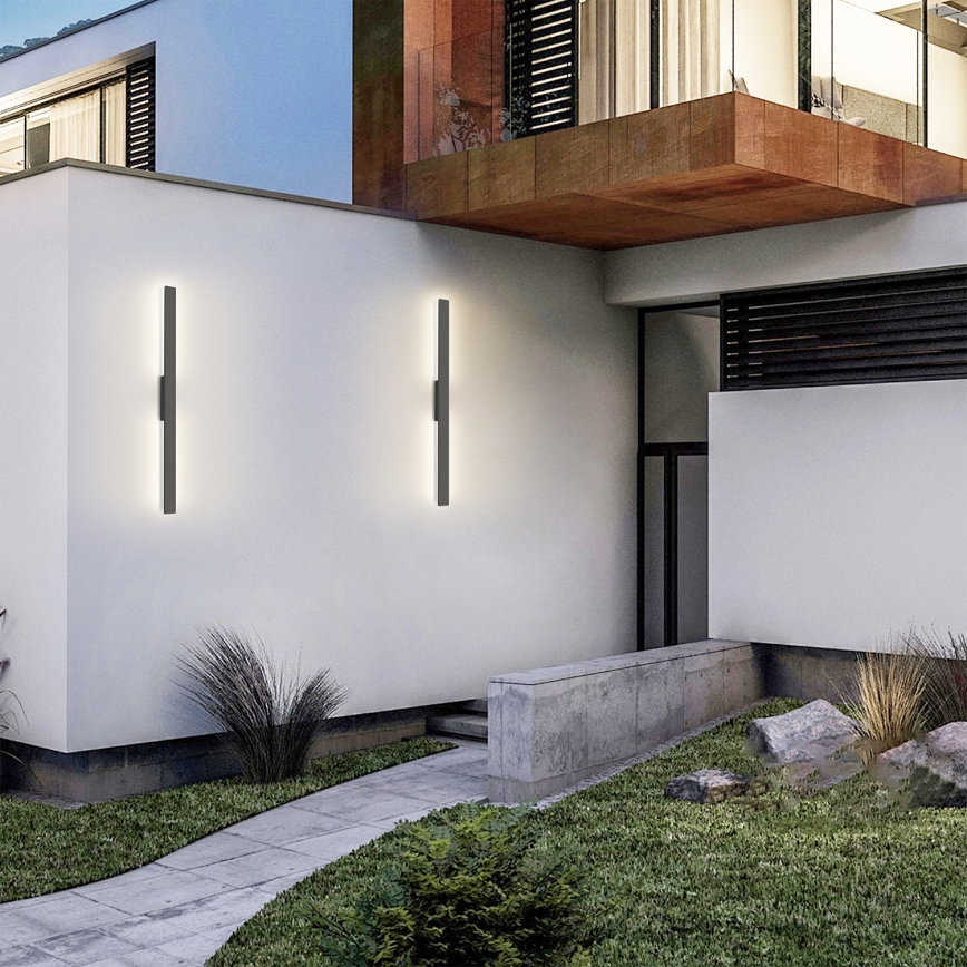 Brilagi - Aplique de pared LED para exterior LUNA LED/24W/230V 3000K IP65 100 cm antracita CRI 90