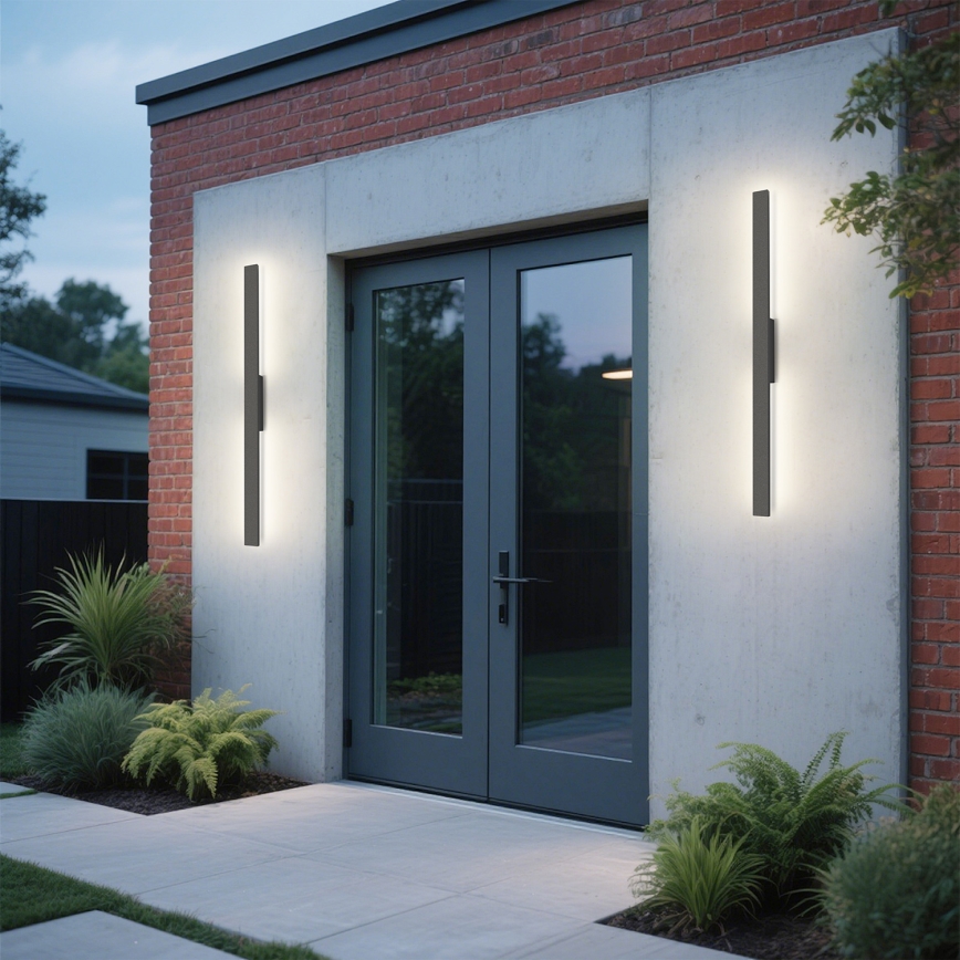 Brilagi - Aplique de pared LED para exterior LUNA LED/24W/230V 3000K IP65 100 cm antracita CRI 90