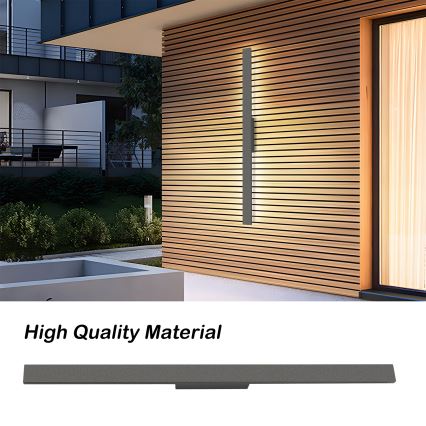 Brilagi - Aplique de pared LED para exterior LUNA LED/24W/230V 3000K IP65 100 cm antracita CRI 90