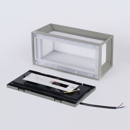 Brilagi - Aplique de pared LED para exterior PARKER LED/12W/230V 3000/4500/6000K gris IP44
