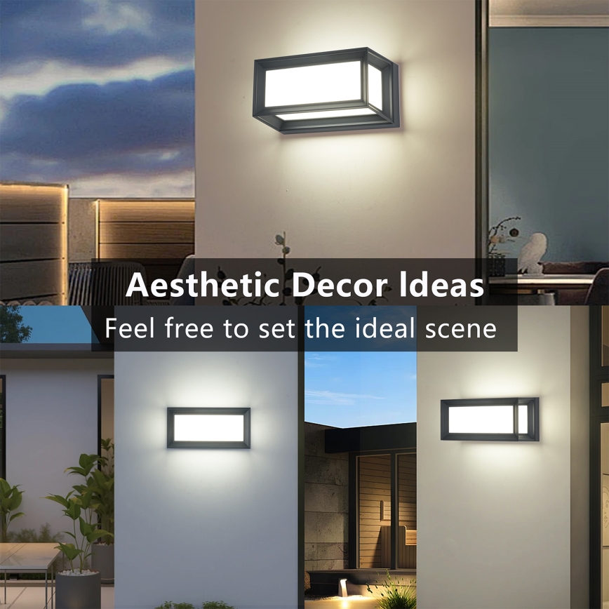 Brilagi - Aplique de pared LED para exterior PARKER LED/12W/230V antracita IP44
