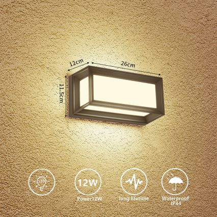 Brilagi - Aplique de pared LED para exterior PARKER LED/12W/230V antracita IP44