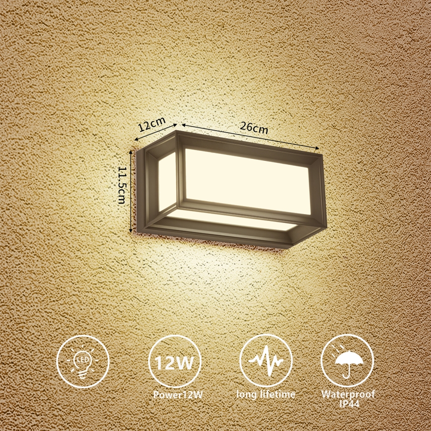 Brilagi - Aplique de pared LED para exterior PARKER LED/12W/230V antracita IP44