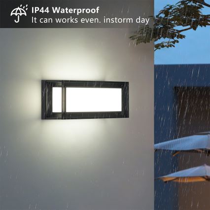Brilagi - Aplique de pared LED para exterior PARKER LED/12W/230V negro IP44