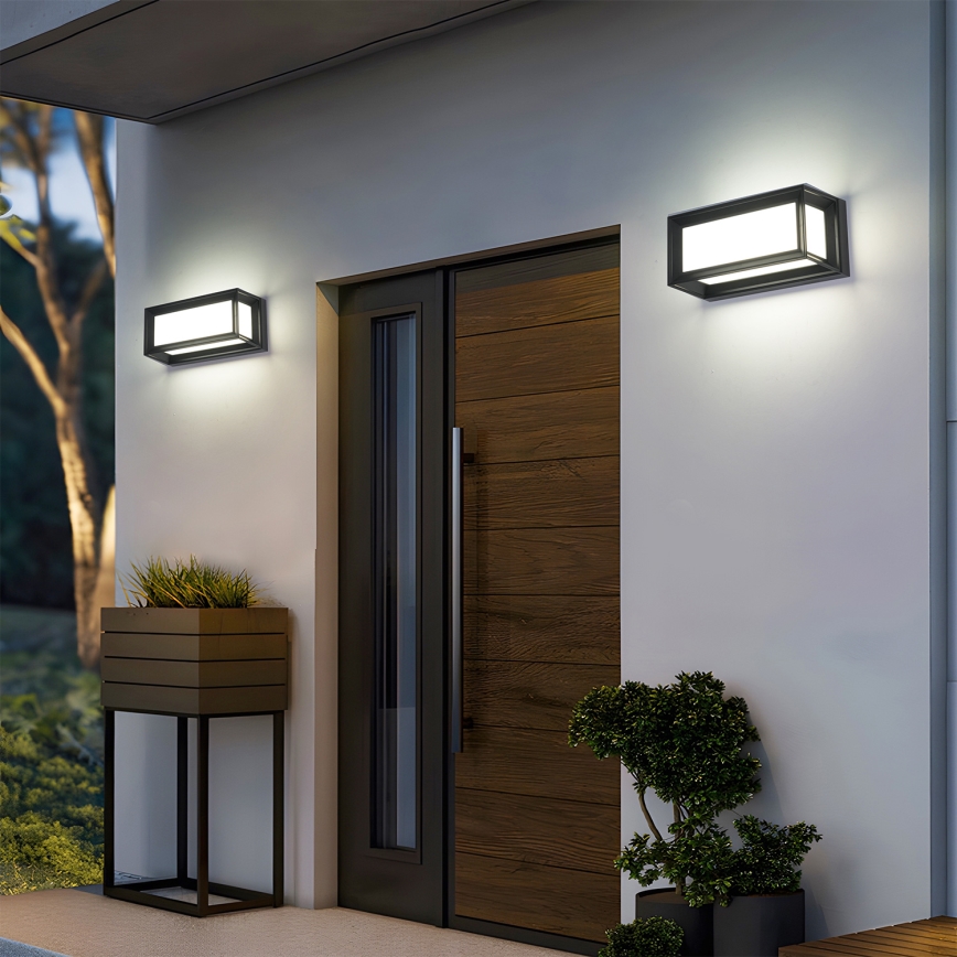 Brilagi - Aplique de pared LED para exterior PARKER LED/12W/230V negro IP44