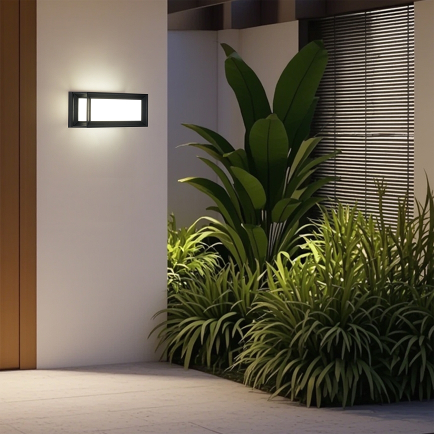 Brilagi - Aplique de pared LED para exterior PARKER LED/12W/230V negro IP44