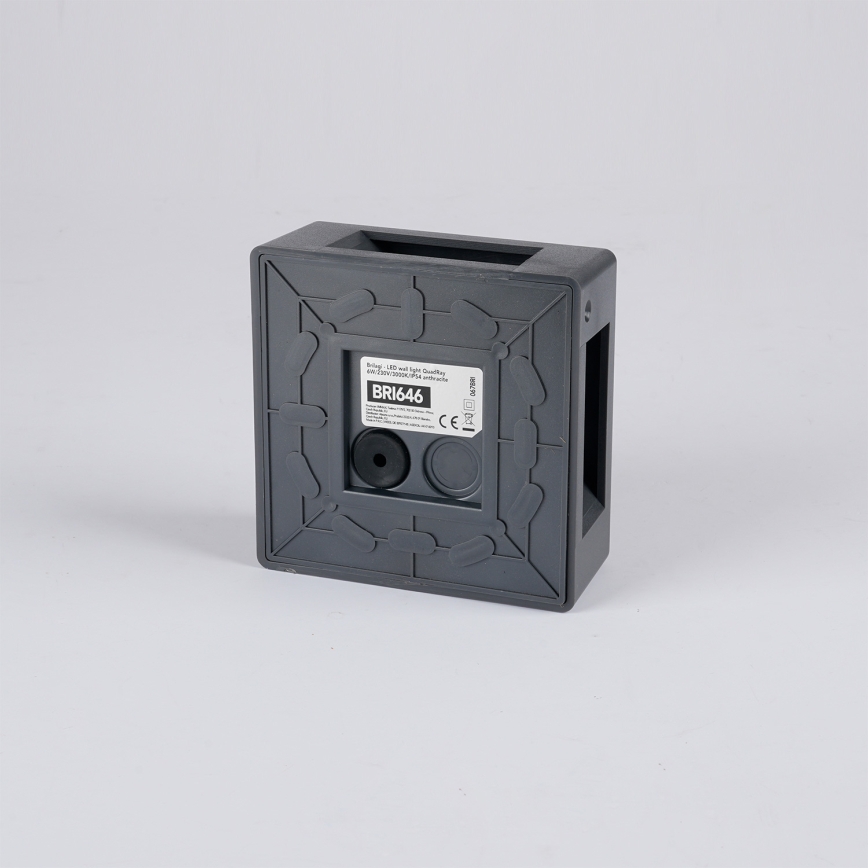 Brilagi - Aplique de pared LED para exterior QUADRAY LED/6W/230V antracita IP54