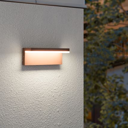 Brilagi - Aplique de pared LED para exterior TESSI LED/10W/230V marrón IP54