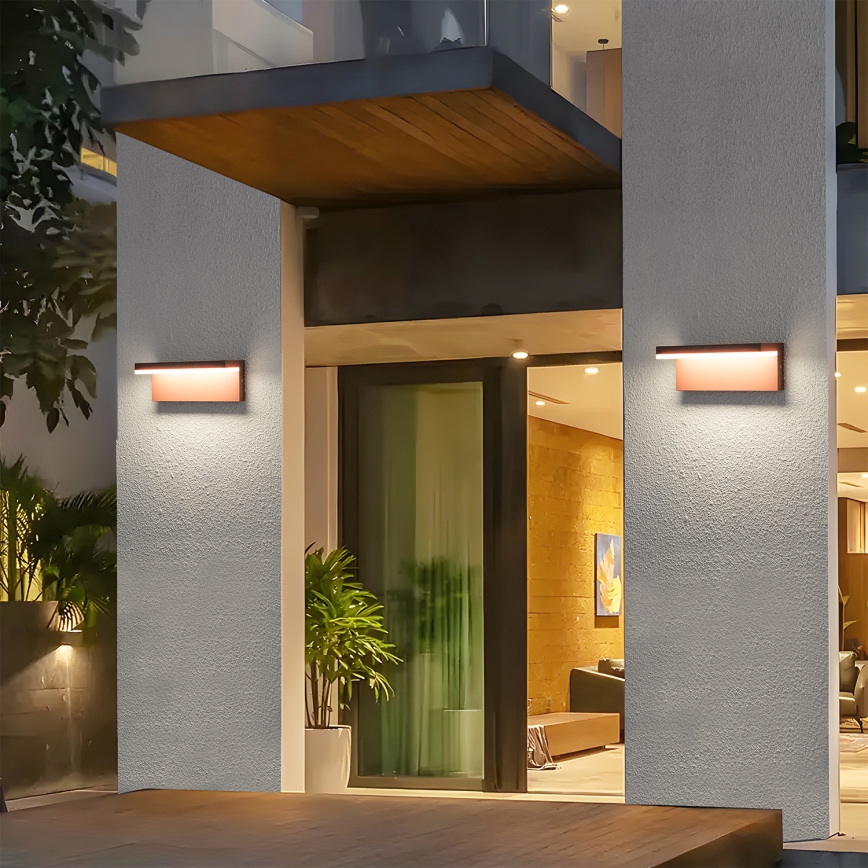 Brilagi - Aplique de pared LED para exterior TESSI LED/10W/230V marrón IP54