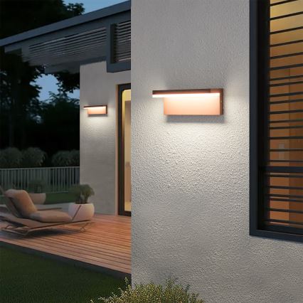 Brilagi - Aplique de pared LED para exterior TESSI LED/10W/230V marrón IP54