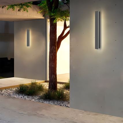 Brilagi - Aplique de pared LED para exterior LINEAR LED/12W/230V 4000K IP65 50 cm antracita CRI 90