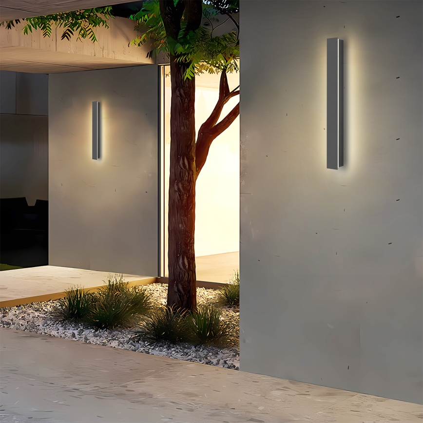 Brilagi - Aplique de pared LED para exterior LINEAR LED/12W/230V 4000K IP65 50 cm antracita CRI 90