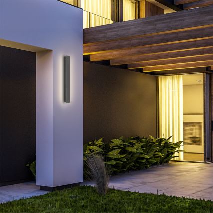 Brilagi - Aplique de pared LED para exterior LINEAR LED/12W/230V 4000K IP65 50 cm antracita CRI 90