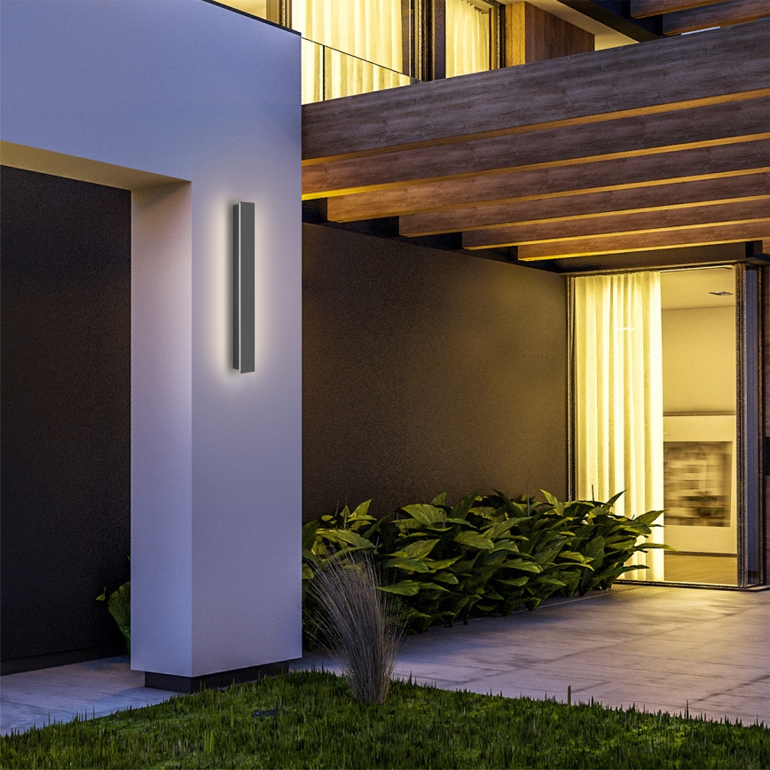 Brilagi - Aplique de pared LED para exterior LINEAR LED/12W/230V 4000K IP65 50 cm antracita CRI 90