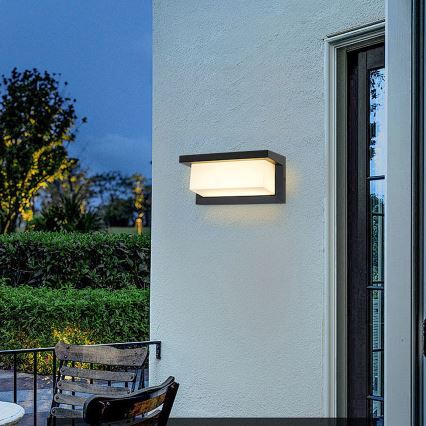 Brilagi - Aplique de pared exterior LED regulable BRICKY 1xE27/6W/230V 2700-6500K IP54 negro