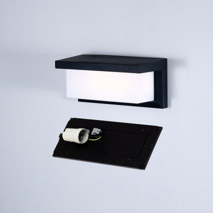 Brilagi - Aplique de pared exterior LED regulable BRICKY 1xE27/6W/230V 2700-6500K IP54 negro