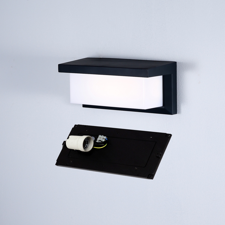 Brilagi - Aplique de pared exterior LED regulable BRICKY 1xE27/6W/230V 2700-6500K IP54 negro
