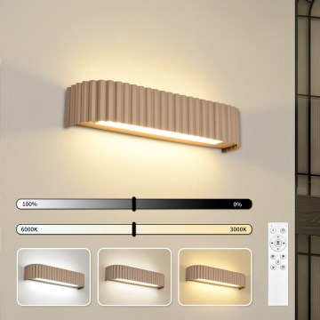BRILAGI - Aplique de pared LED regulable FALCON MODERN LED/14W/230V 3000-6000K 40 cm beige + mando a distancia