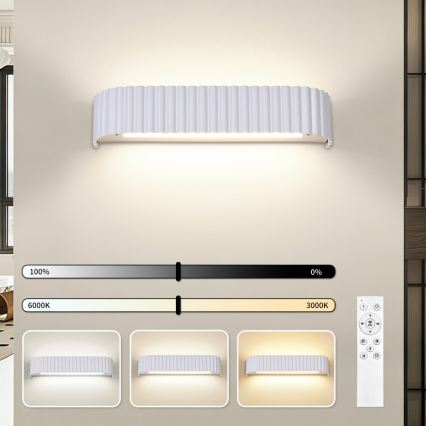 BRILAGI - Aplique de pared LED regulable FALCON MODERN LED/14W/230V 3000-6000K 40 cm blanco + mando a distancia