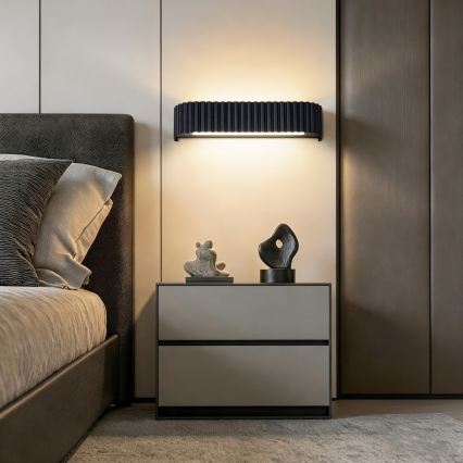 BRILAGI - Aplique de pared LED regulable FALCON MODERN LED/14W/230V 3000-6000K 40 cm negro + control remoto